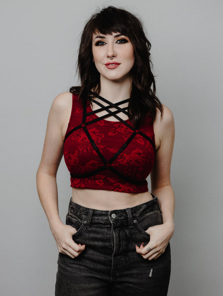 Criss Cross cage bra