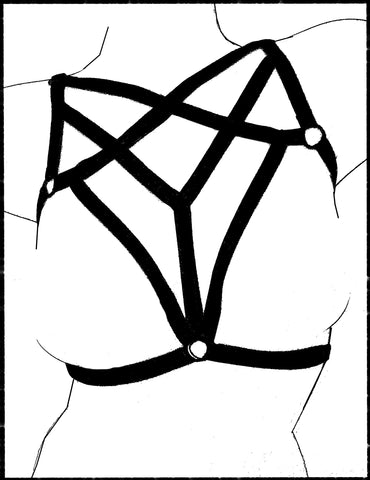 Double Strap Bra Harness with Choker